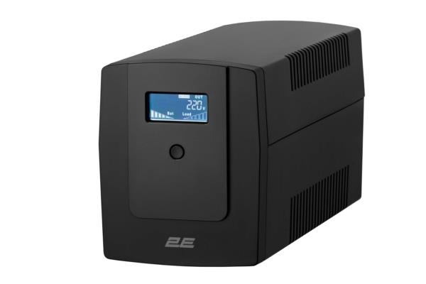 Джерело безперебійного живлення 2E DD1200, 1200VA/720W, LCD, RJ45, USB, 3xSchuko