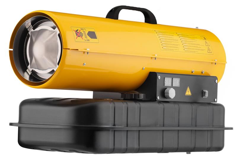 Теплова гармата дизель/гас 2E PowerHeat D20, прямого нагріву, 20кВт, 300м2, 550м3/год, IPX4, жовтий, 13.4кг