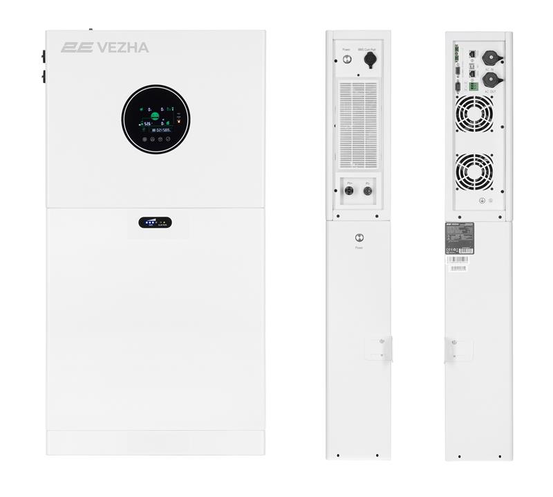 Система резервного живлення 2E PowerWall Vezha, 5000 Вт, 5.12 кВт/год, MPPT 5.5 кВт, WiFi, розширення ємності, паралельне підключення