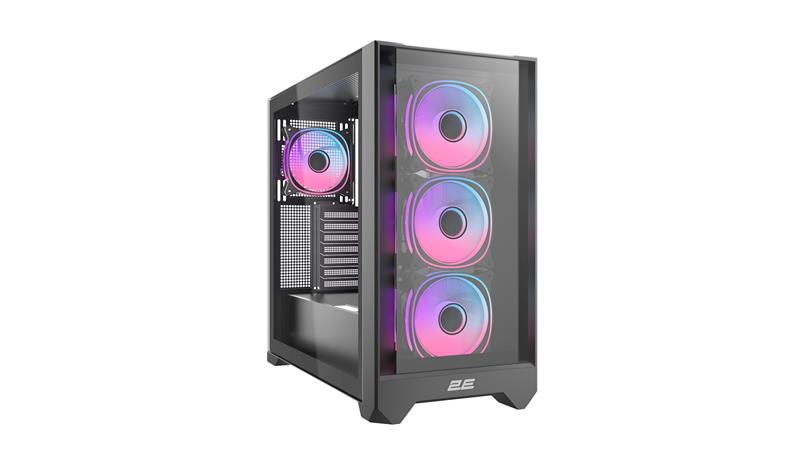 Корпус 2E GAMING Dominator Pro G2302B без БЖ 2xUSB3.0, 1xUSBType-C, 4x120мм ARGB, VGA 380мм, LCS ready, контролер з пультом, TG Side Panel, TG/Mesh Front panel, ATX, чорний