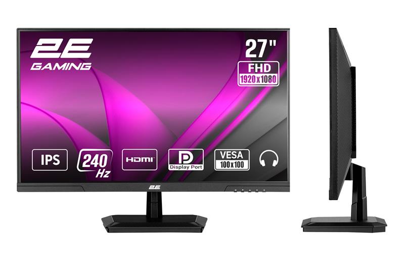 Монітор 2E GAMING 27" G2725B HDMI, DP, IPS, 240Hz, 1ms, FreeSync