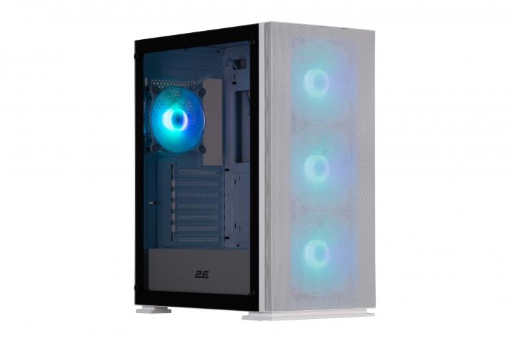 Корпус 2E GAMING Virtus Neo G3301NW без БЖ 2xUSB3.0, 1xUSB2.0, 3x140мм ARGB, 1x120мм ARGB, VGA 340мм, LCS ready, контролер з пультом, TG Side Panel, ATX, білий