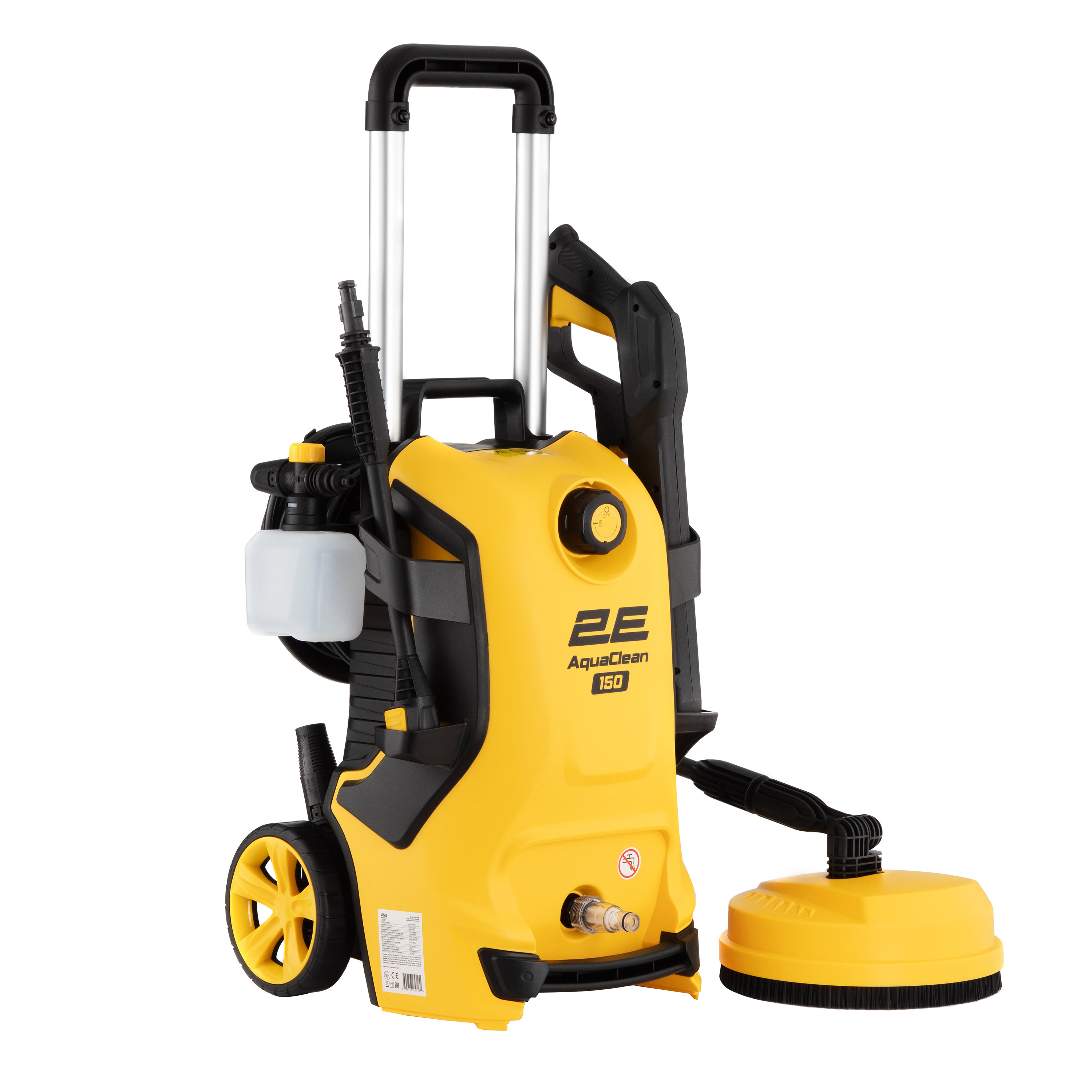 Мінімийка високого тиску 2E AquaClean 150plus 2000Вт 150бар 450л/год шланг 8м щітка патіо 8.84кг