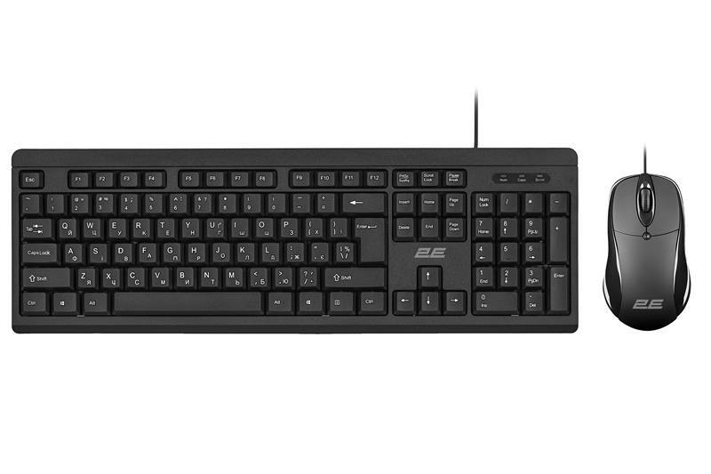 Комплект клавіатура та миша 2E MK401 USB-A, EN/UK, чорний