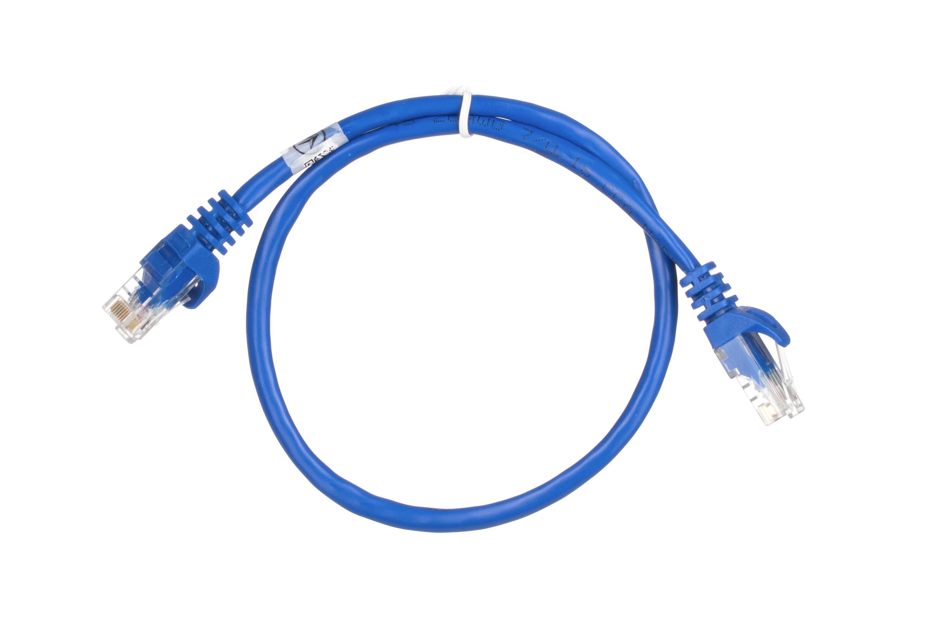 Патч-корд 2E Cat 5e,UTP,RJ45, 26AWG ,7/0.16 CCA, 0.50m, PVC,Blue