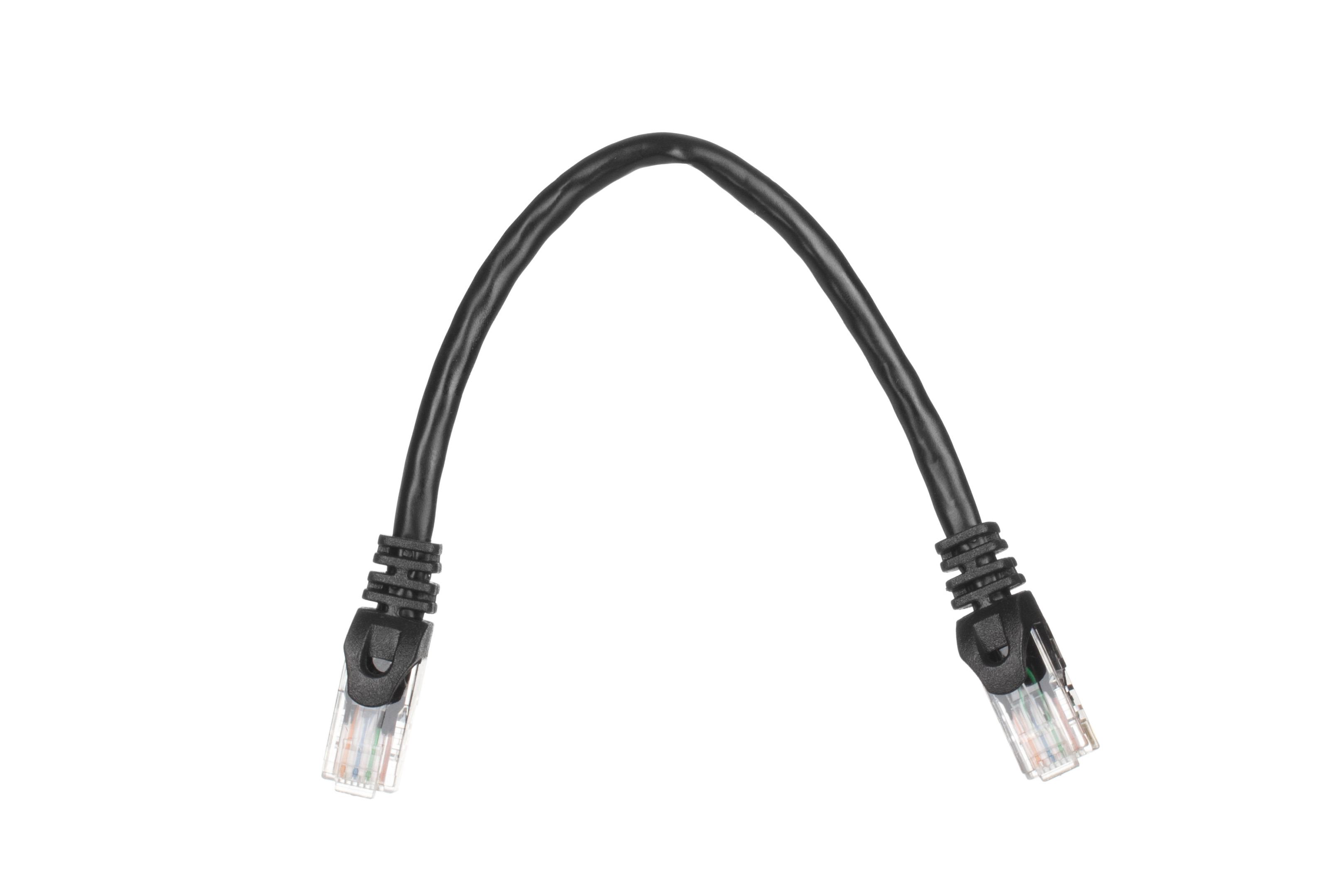 Патч-корд 2E Cat 6,UTP,RJ45, 26AWG ,7/0.16 Cu, 0.20 m, PVC,Black