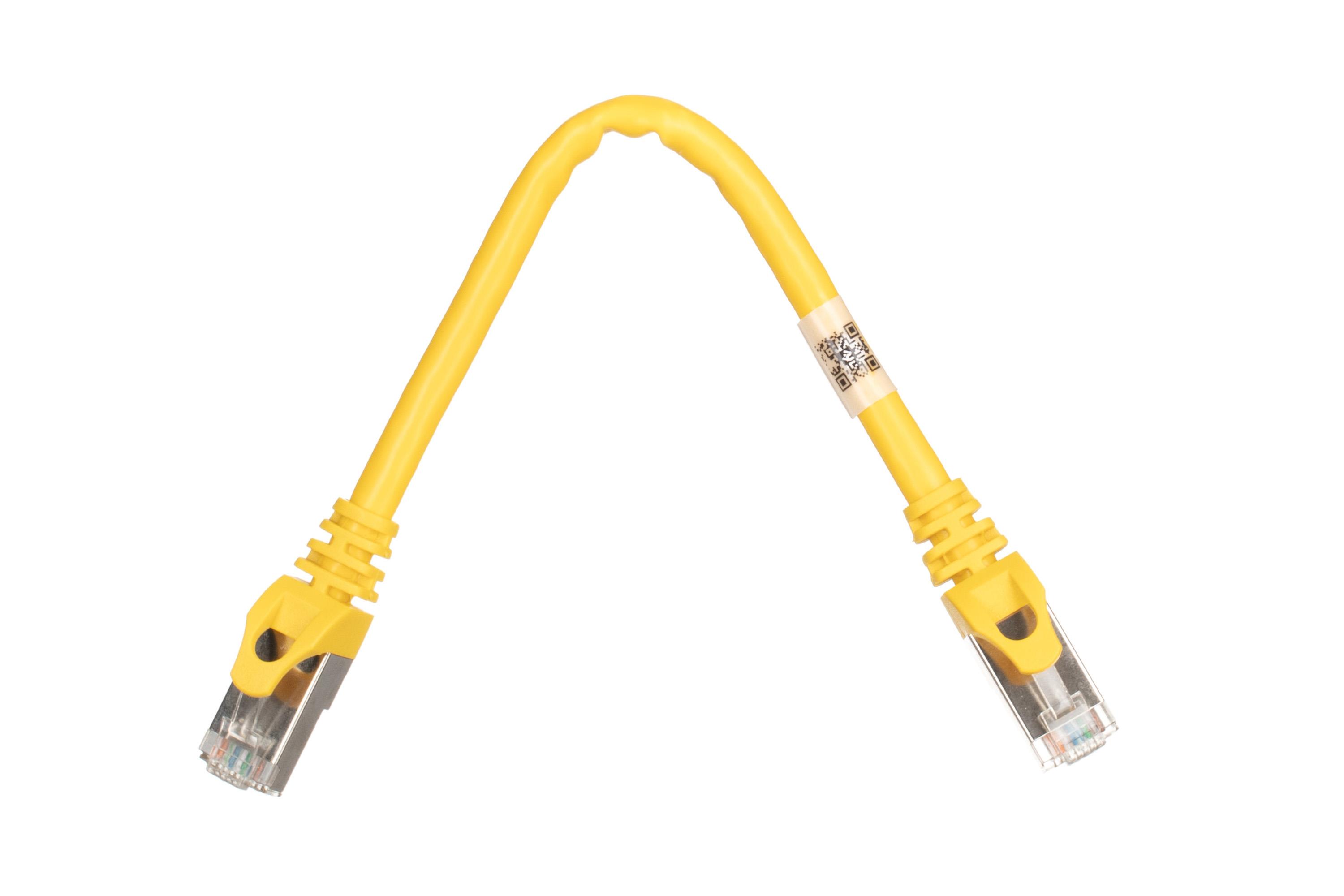 Патч-корд 2E Cat 6,S-FTP экран оплётка фольга,RJ45, 4Х2 27AWG ,7/0.14 Cu, 0.20 m, PVC,Yellow