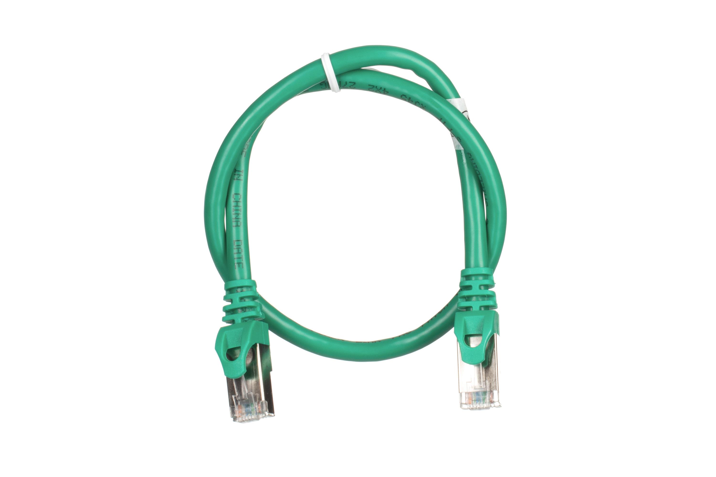 Патч-корд 2E Cat 6,S-FTP экран оплётка фольга,RJ45, 4Х2 27AWG ,7/0.14 Cu, 0.50 m,PVC, Green
