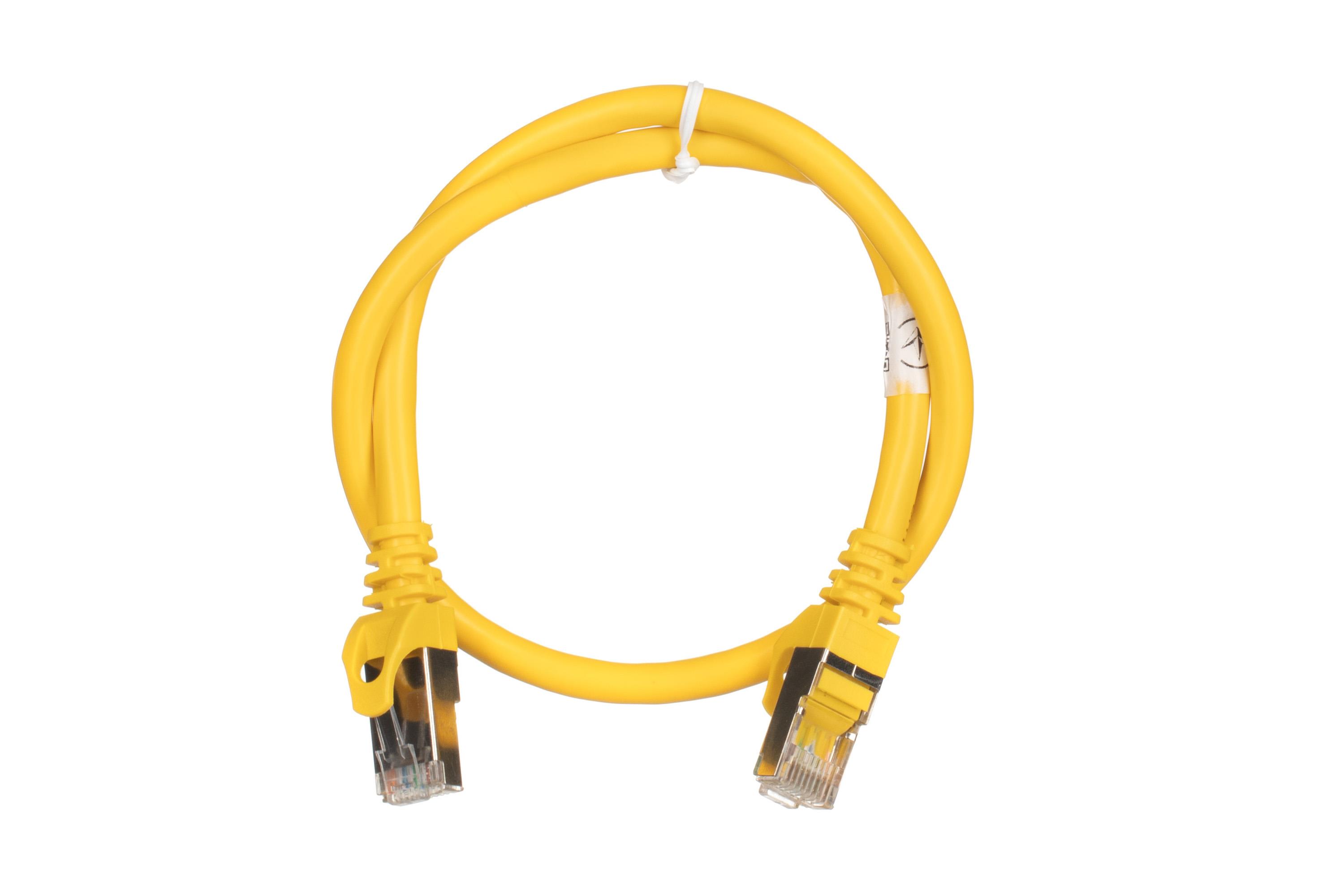 Патч-корд 2E Cat 6,S-FTP экран оплётка фольга,RJ45, 4Х2 27AWG ,7/0.14 Cu, 0.50 m, PVC,Yellow