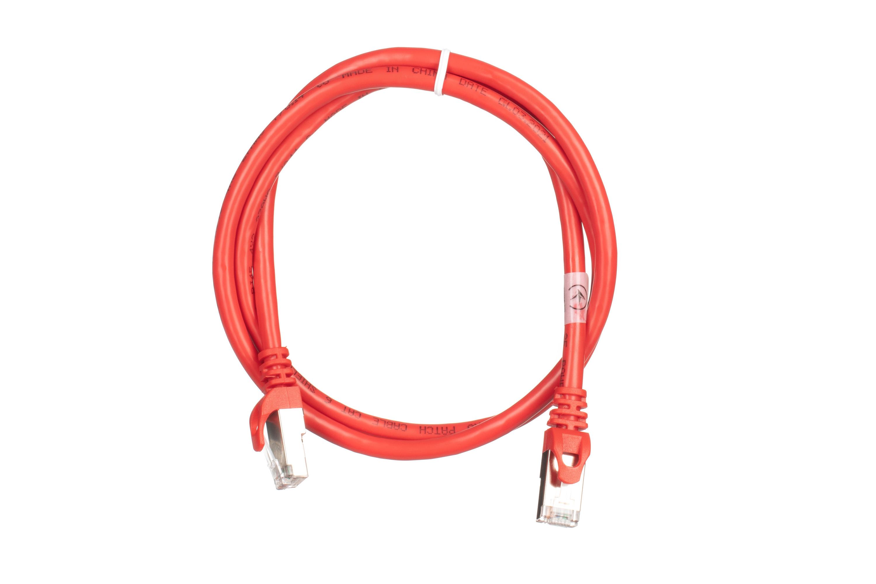 Патч-корд 2E Cat 6,S-FTP экран оплётка фольга,RJ45, 4Х2 27AWG ,7/0.14 Cu, 1.00 m, PVC,Red
