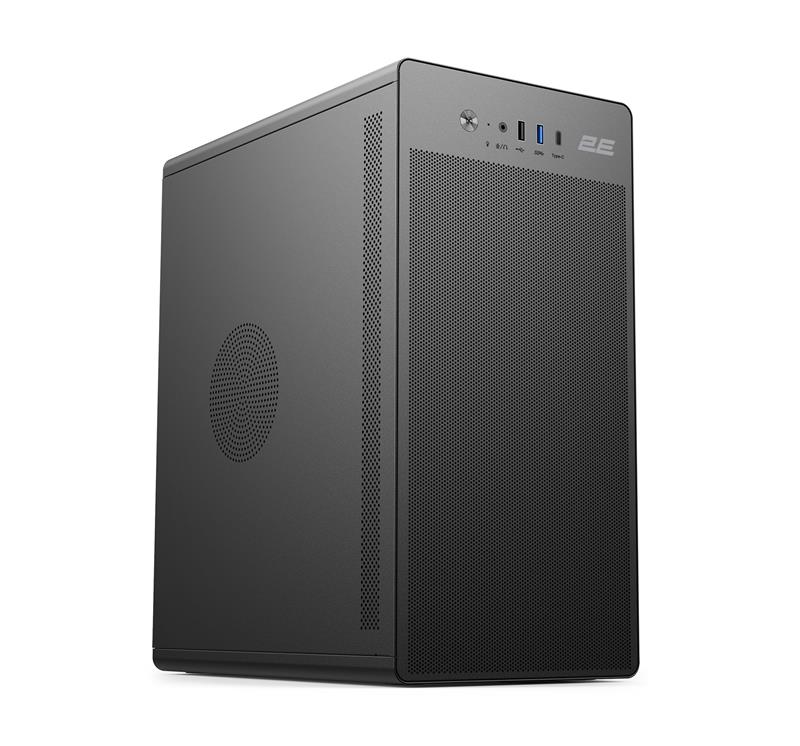 Корпус 2E Credo V285B без БЖ, 1xUSB3.0, 1х USB 2.0, 1xUSB Type-C, 1x120мм, VGA 300мм, mATX, чорний