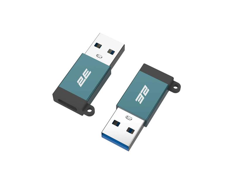 Адаптер 2Е USB-C > USB-A, Pine Green