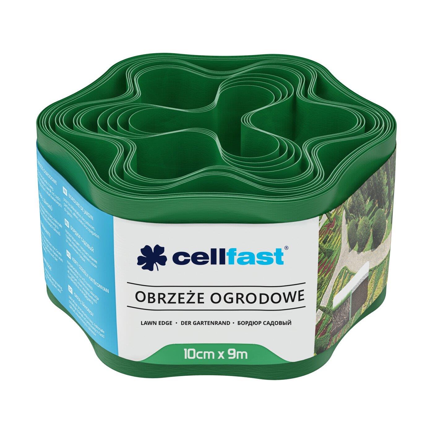 Стрічка газонна Cellfast, бордюрна, хвиляста, 10смх9м, зелений