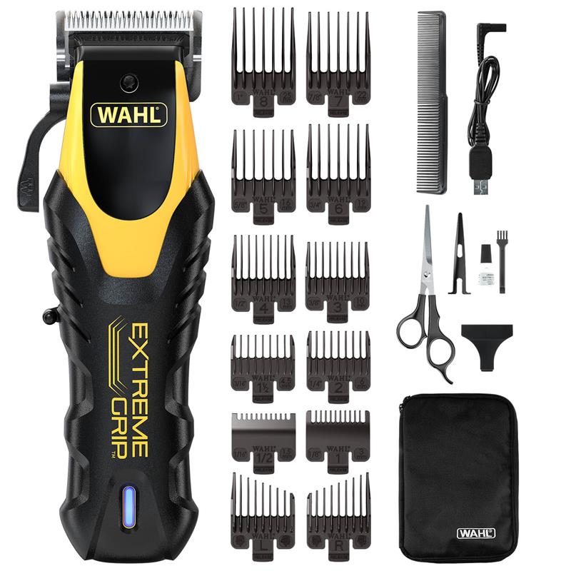 Машинка для стрижки WAHL Color Pro Cordless, акум., роторний мотор, насадок-12, кейс,ножиці, гребінець в компл, сталь, чорний