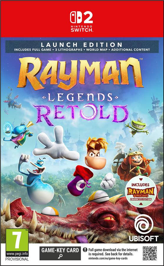 Гра консольна Switch 2 Rayman Legends Retold Launch Edition, код активації