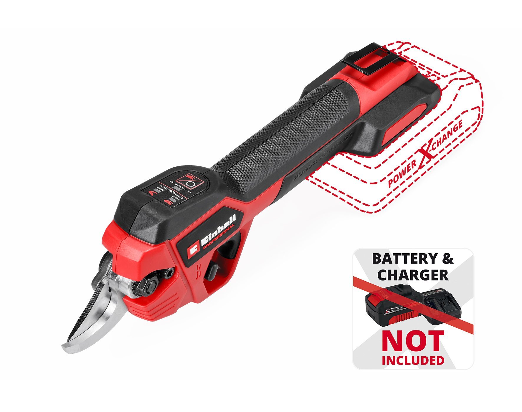Секатор акумуляторний Einhell Professional GP-LS 18/28 Li BL - Solo PXC 18В товщ. 28/14мм сталь SK5 0.82кг без АКБ та ЗП