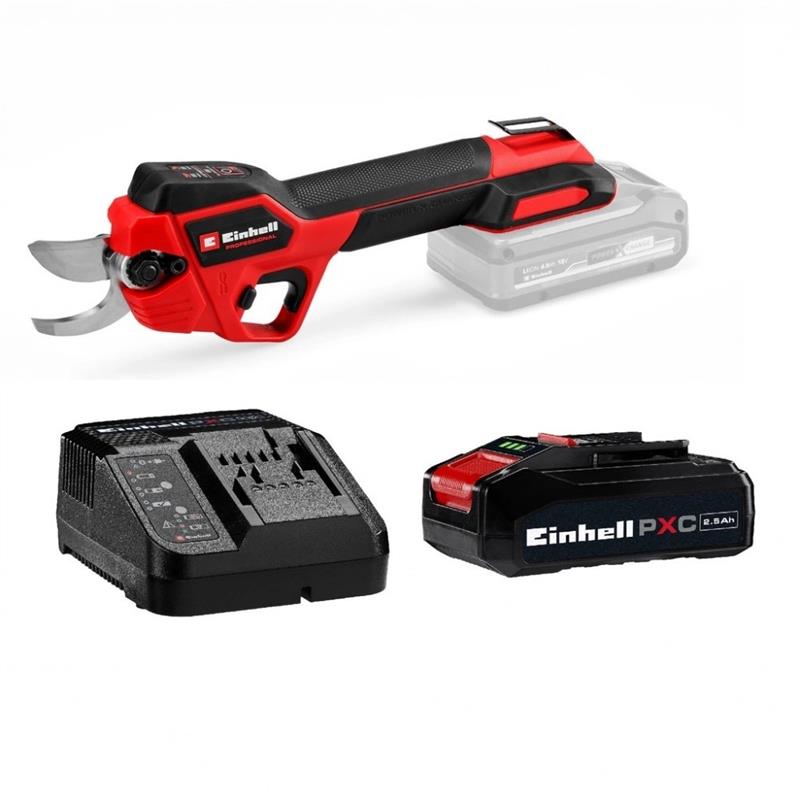 Секатор акумуляторний Einhell Professional GP-LS 18/28 X-Change PXC 18В акб 1х2.5А·год товщ. 28/14мм сталь SK5 ЗП 0.82кг