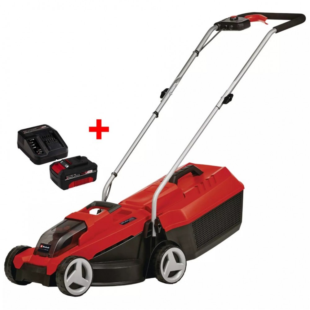 Газонокосарка акумуляторна Einhell PXC GE-CM 18/32 Li Kit 18В акб 1х4.0А·год 32см 25л 30-70мм 8.5кг