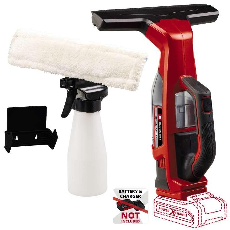 Пилосос акумуляторний Einhell BRILLIANTO віконний 18В 280мм 0.1л з розпилювачем 0.74кг без АКБ та ЗП