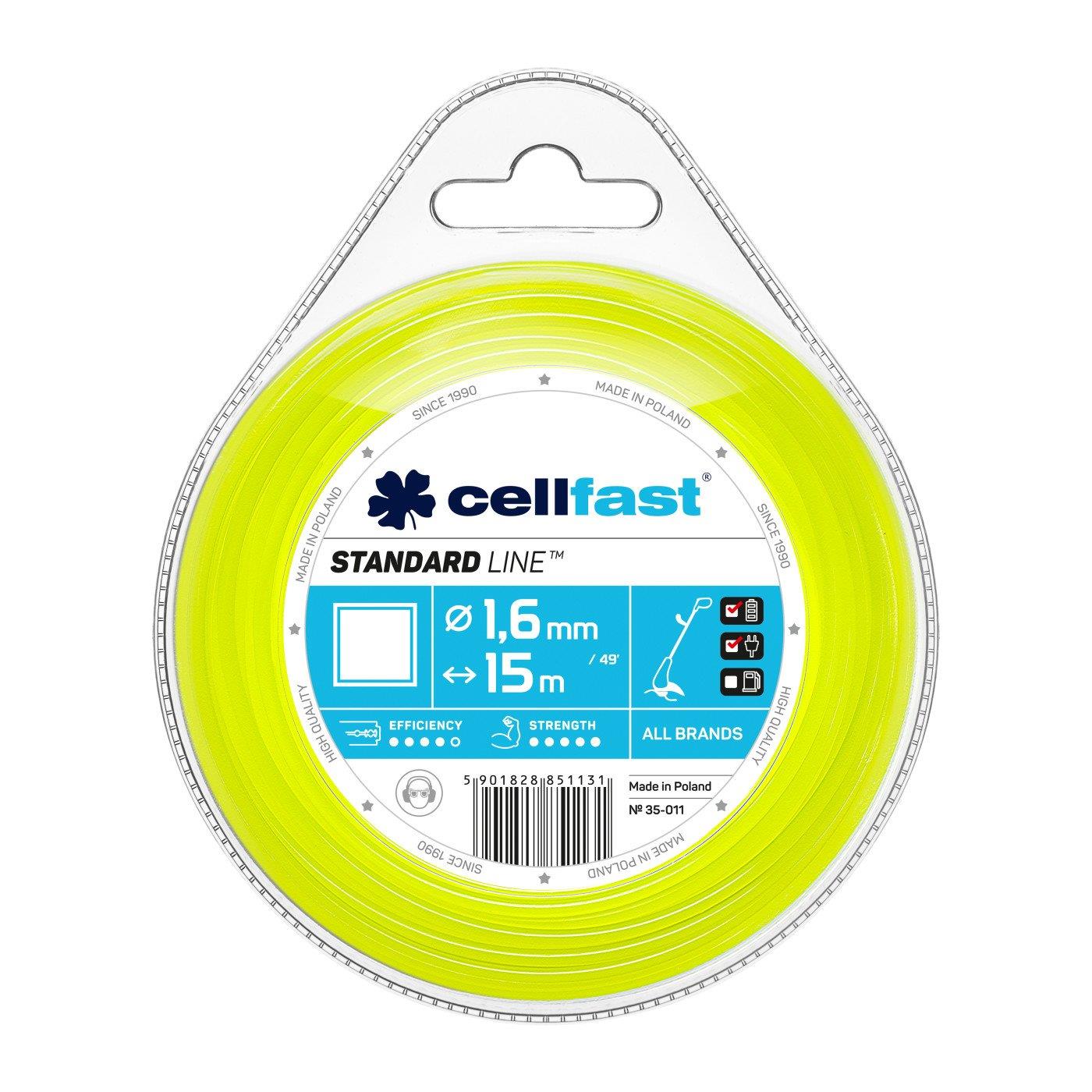 Ліска косильна Cellfast квадрат 1.6x15м