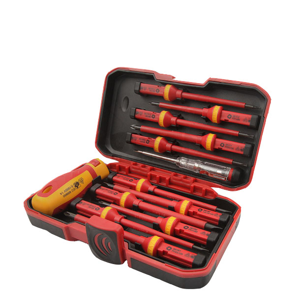 Викрутки Tolsen VDE діелектричні, PH, PZ, Torx, CrV, кейс, набір 13шт