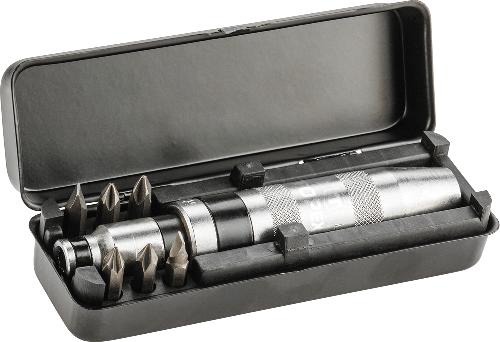 Викрутка TOPEX бітотримач 1/4", ударний, 6 біт, SL,PH, сталь CrV