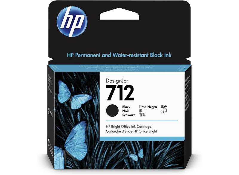 Картридж струменевий HP 712 DesignJet T230/T630/T650 Black 80ml