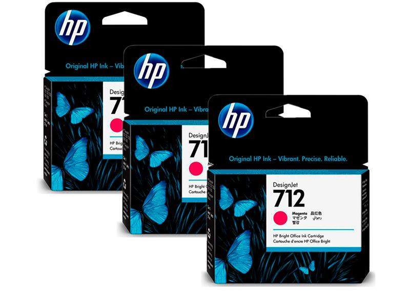 Картридж струменевий HP 712 DesignJet T230/T630/T650 Magenta 3-Pack 29-ml