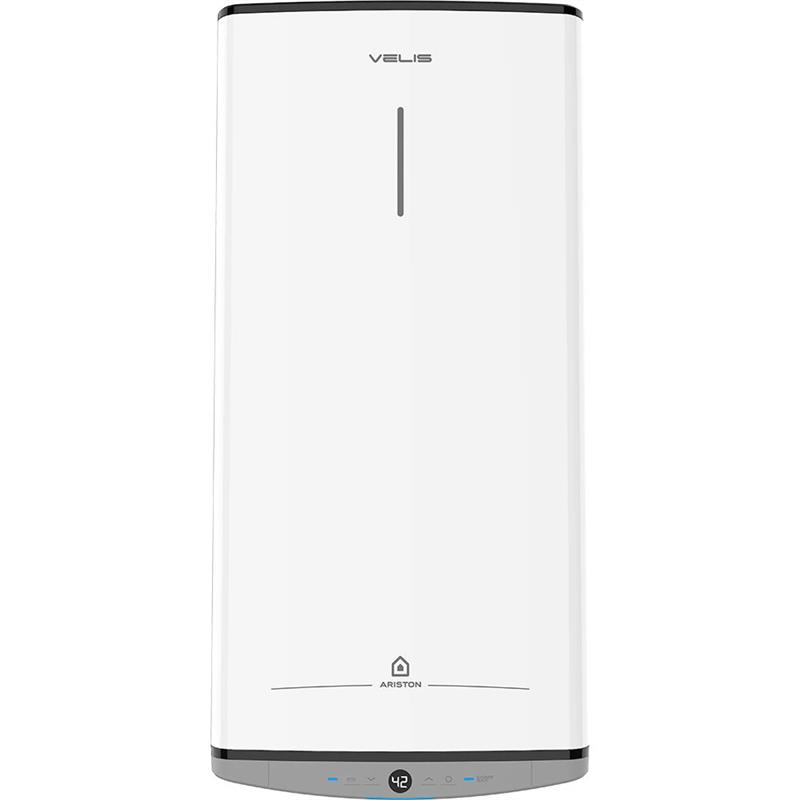 Водонагрівач електричний Ariston VELIS DUNE 50 EU плаский, слім, 50л, 2*1,5 кВт, емал. нагр. ел, ун. монтаж, ел. кер-ня, B, Італія, білий