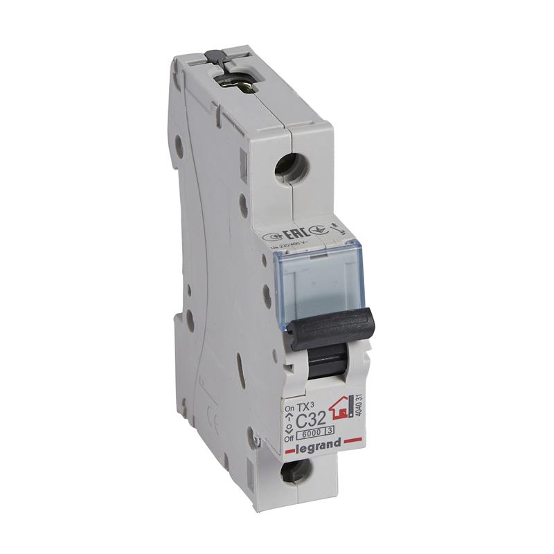 Автоматичний вимикач Legrand Tx3 C 32А 1п 6ka