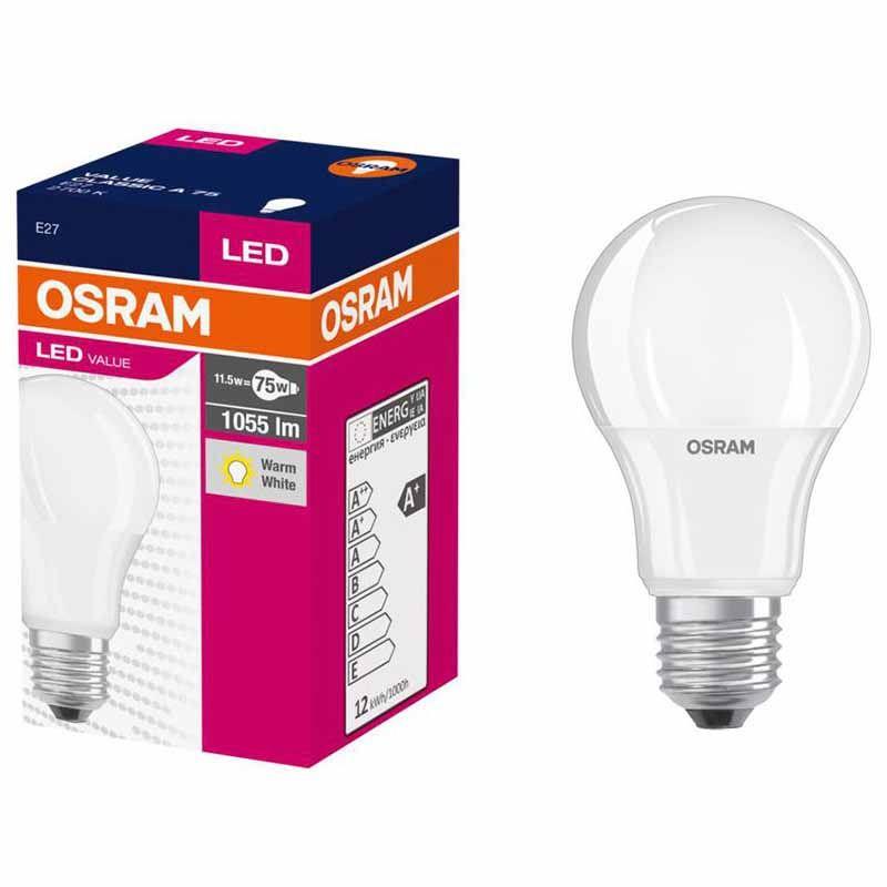 Лампа светодиодная OSRAM LED A75 10W 1055Lm 6500К E27