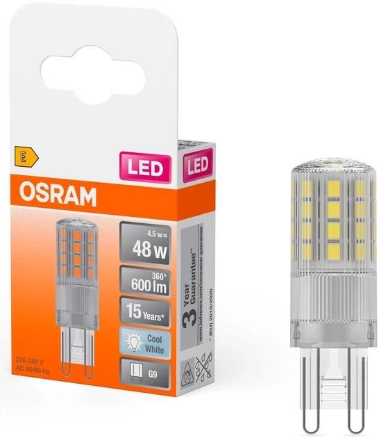 Лампа OSRAM LED G9 4.5Вт 600Лм 4000K PIN48