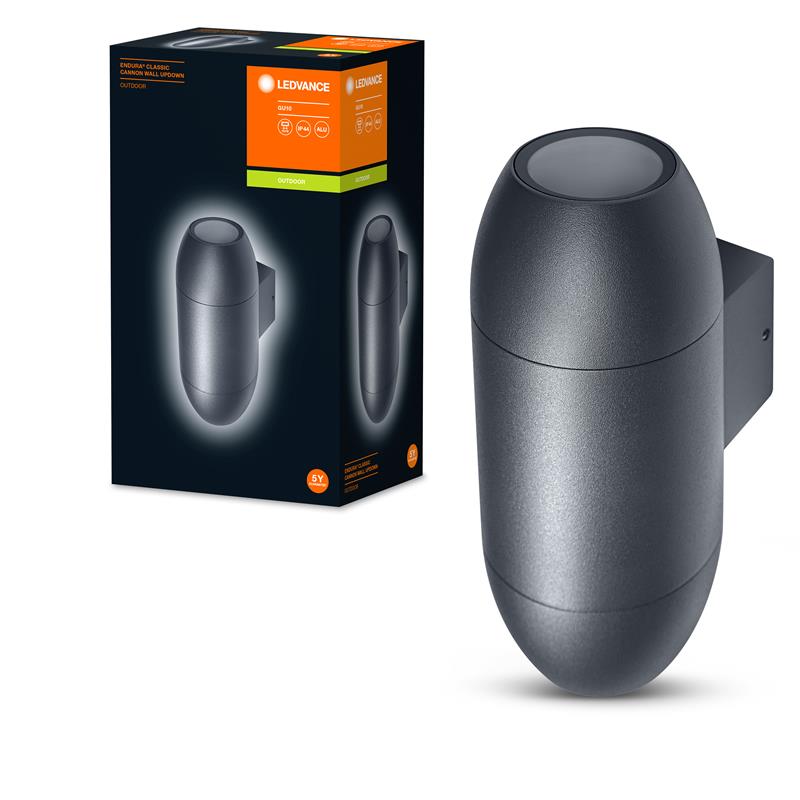 Cвітильник фасадний LEDVANCE ENDURA CANNON WALL UPDOWN GU10 IP44 чорний