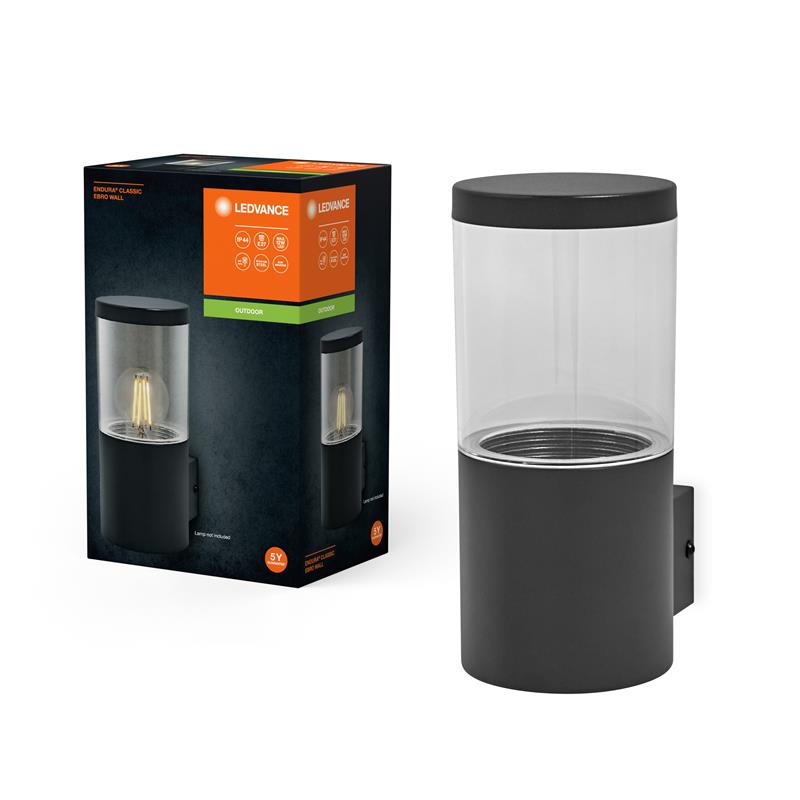 Cвітильник фасадний LEDVANCE ENDURA CLASSIC EBRO WALL E27 IP44 чорний