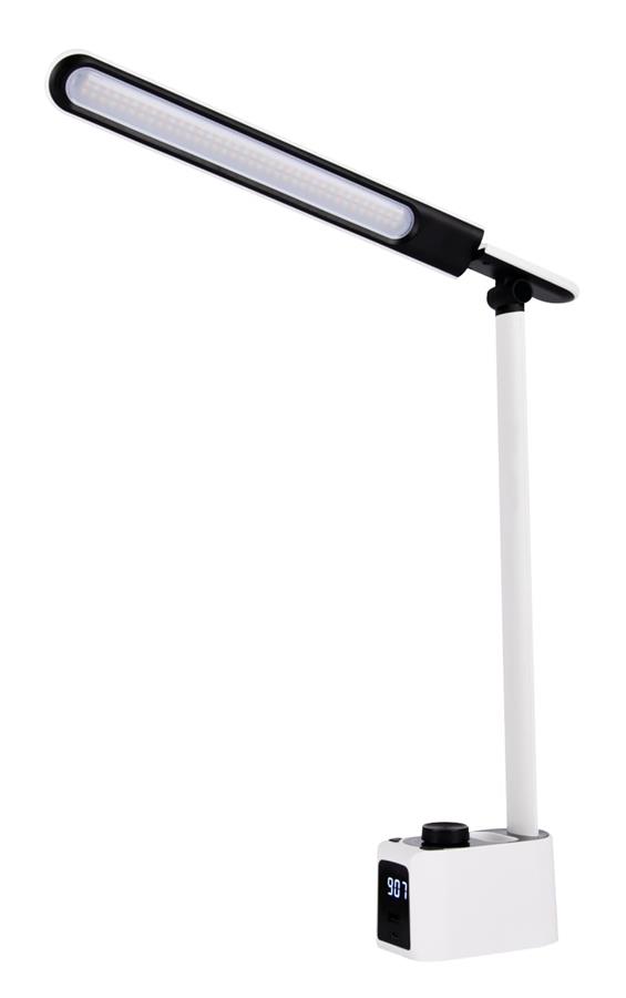 Лампа настільна OSRAM Panan Clock 8Вт 3000К 4000К 6500К 2USB з димером, білий