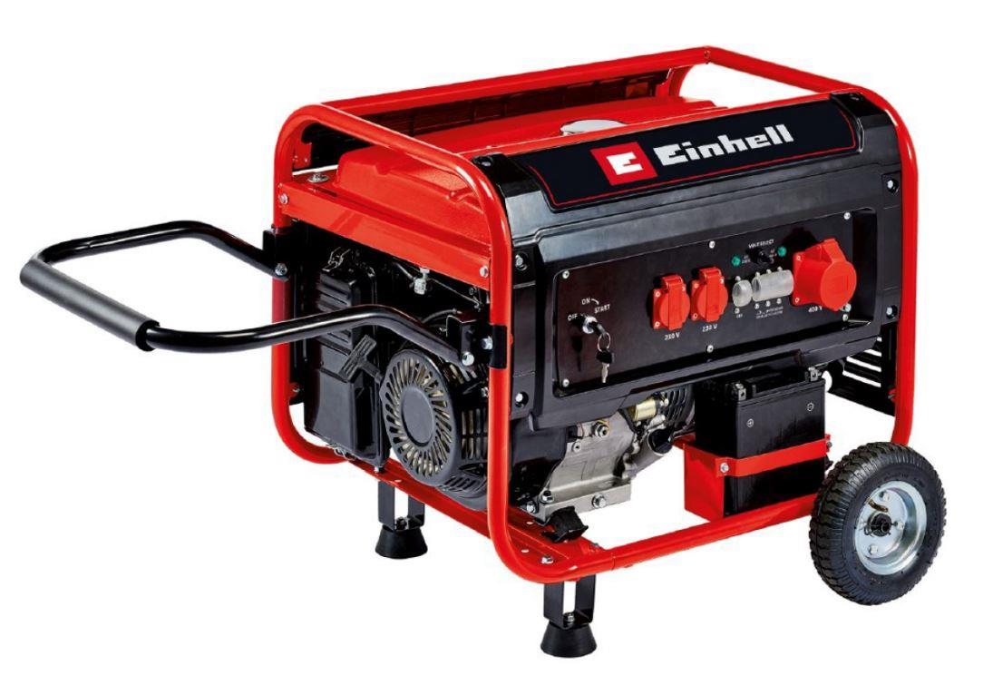 Генератор бензиновий Einhell TC-PG 55/E5, 230В/380В, 3.6/5.5кВт, 1/3фази, електростартер, 83кг