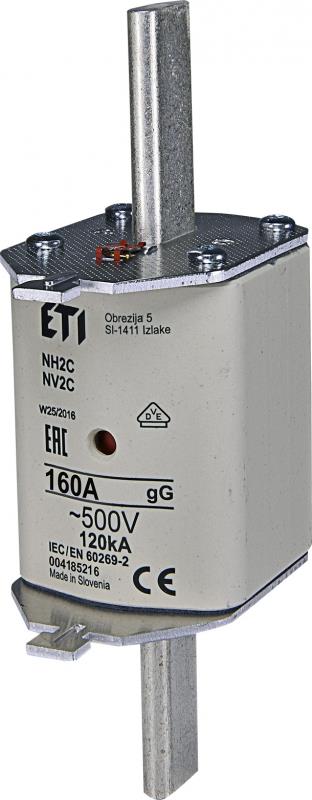 Запобіжник ETI, NH-2C/gG 160A 500V KOMBI