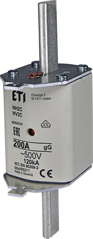 Запобіжник ETI, NH-2C/gG 200A 500V KOMBI