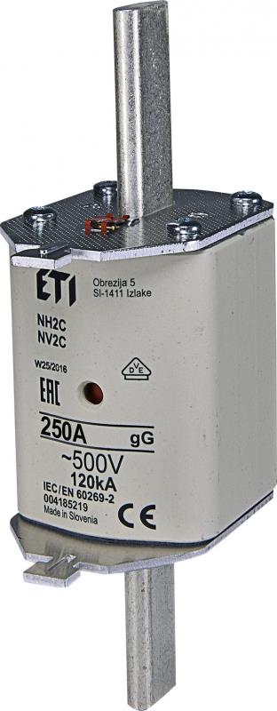 Запобіжник ETI, NH-2C/gG 250A 500V KOMBI