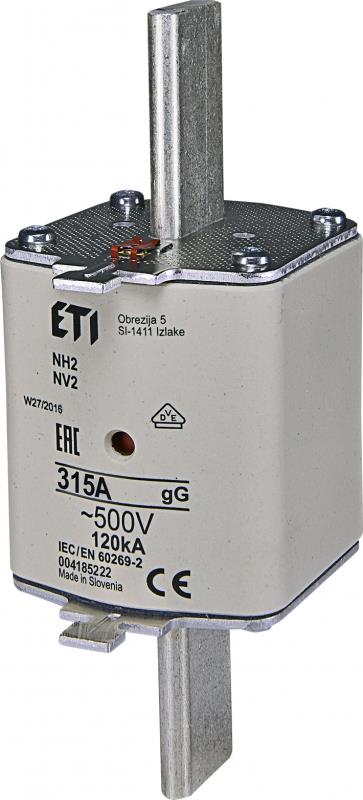 Запобіжник ETI, NH-2/gG 315A 500V KOMBI