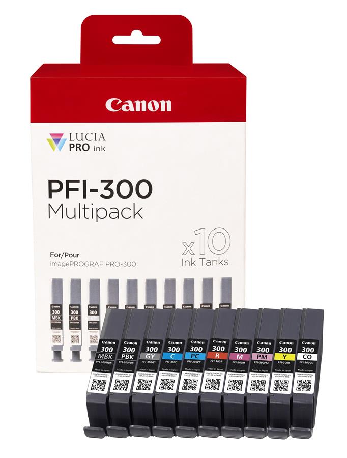Комплект картриджів струменевих Canon PFI-300 imagePROGRAF PRO-300 M/PM/C/PC/GY/CO/MB/PB/R/Y
