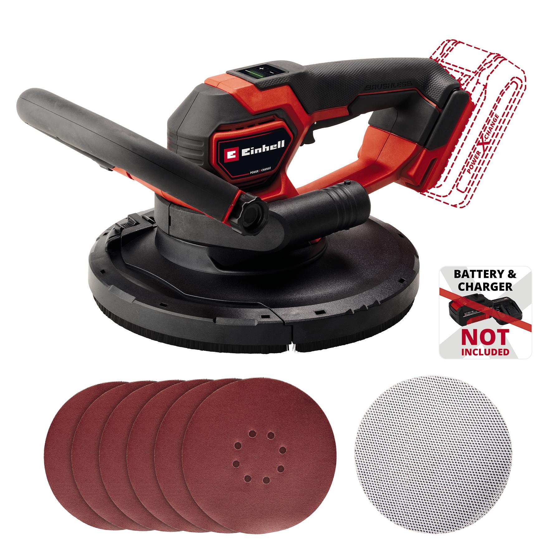 Шліфмашина для стін акумуляторна Einhell Professional TP-DWS 18/225 Li PXC 18В d225мм 600-1200об/хв 2.36кг без АКБ та ЗП