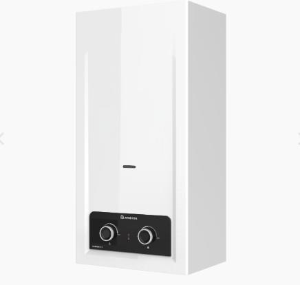 Газова колонка Ariston AKROS R X 1020 10л/хв 19,5кВт Low NOx розпалювання від батарейок білий