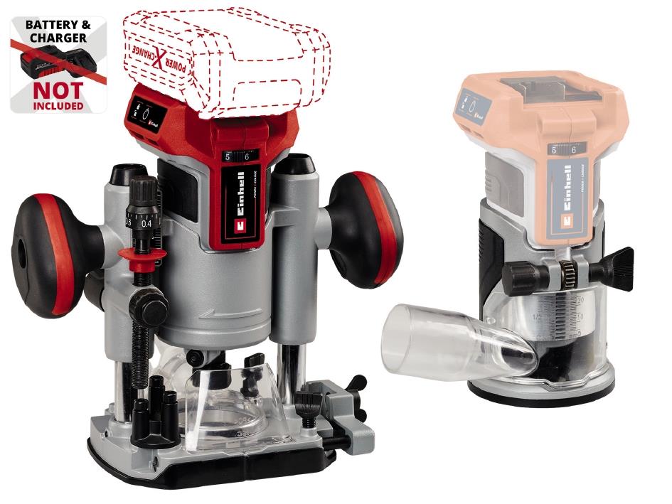 Фрезер акумуляторний Einhell Professional TP-RO 18 SetLI BL - Solo 18В цанга 6 та 8мм 10000-30000об/хв 1.34кг без АКБ та ЗП