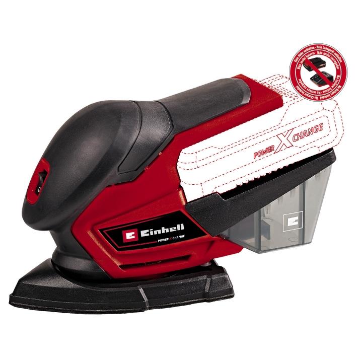 Шлифмашина вибрационная Einhell TE-OS 18/150 Li-Solo, PXC, аккум., 93х60х105мм, 1кг, (без АКБ и ЗУ)