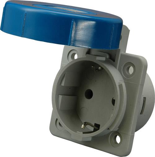 Розетка вбудована ETI, EEH-16S IP67 (16A, 250V, Schuko)