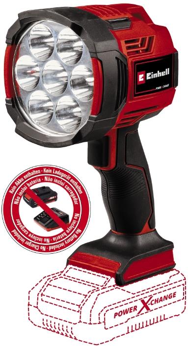 Ліхтар акумуляторний Einhell TE-CL 18/2500 LiAC - Solo, PXC, 2500лм, 18В, 6500К, 7LED, 18/12В, 0.6кг без АКБ та ЗП