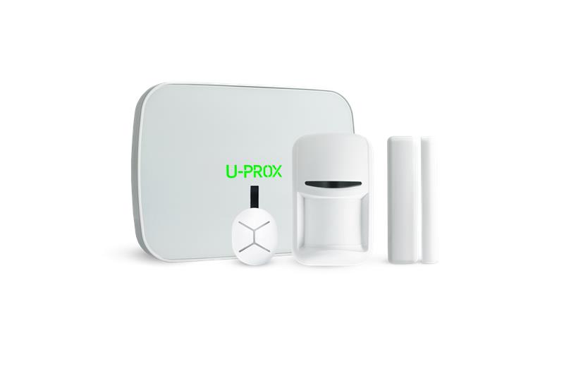 Комплект охоронної сигналізації U-Prox MPX LE KF kit White, U-Prox MPX LE, U-Prox PIR, U-Prox WDC, U-Prox Keyfob B4, бездротовий, білий