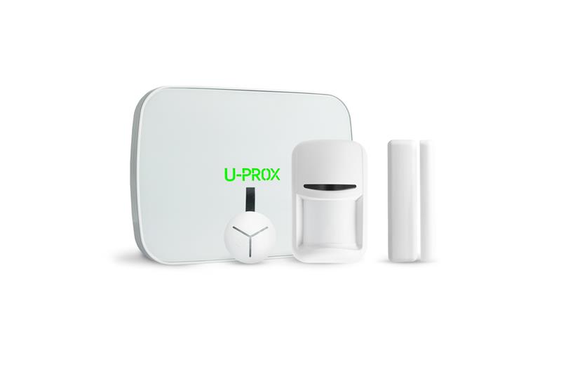 Комплект охоронної сигналізації U-Prox MPX G KF kit White, U-Prox MPX G, U-Prox PIR, U-Prox WDC, U-Prox Keyfob, бездротовий, білий