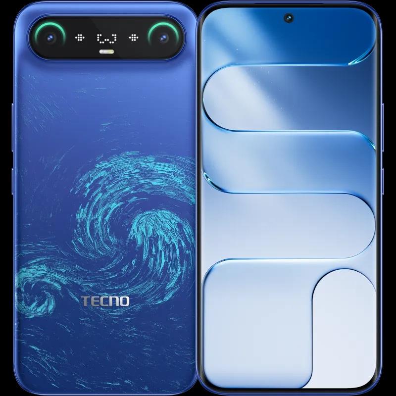 Смартфон TECNO Camon Slim (CN6c) 6.78" 8/128ГБ, 2SIM, 5600мА•год, Van Gogh Blue